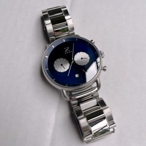 ZERO silver watch, Seiko MvMnt, 43mm, scratch resistant sapphire glass